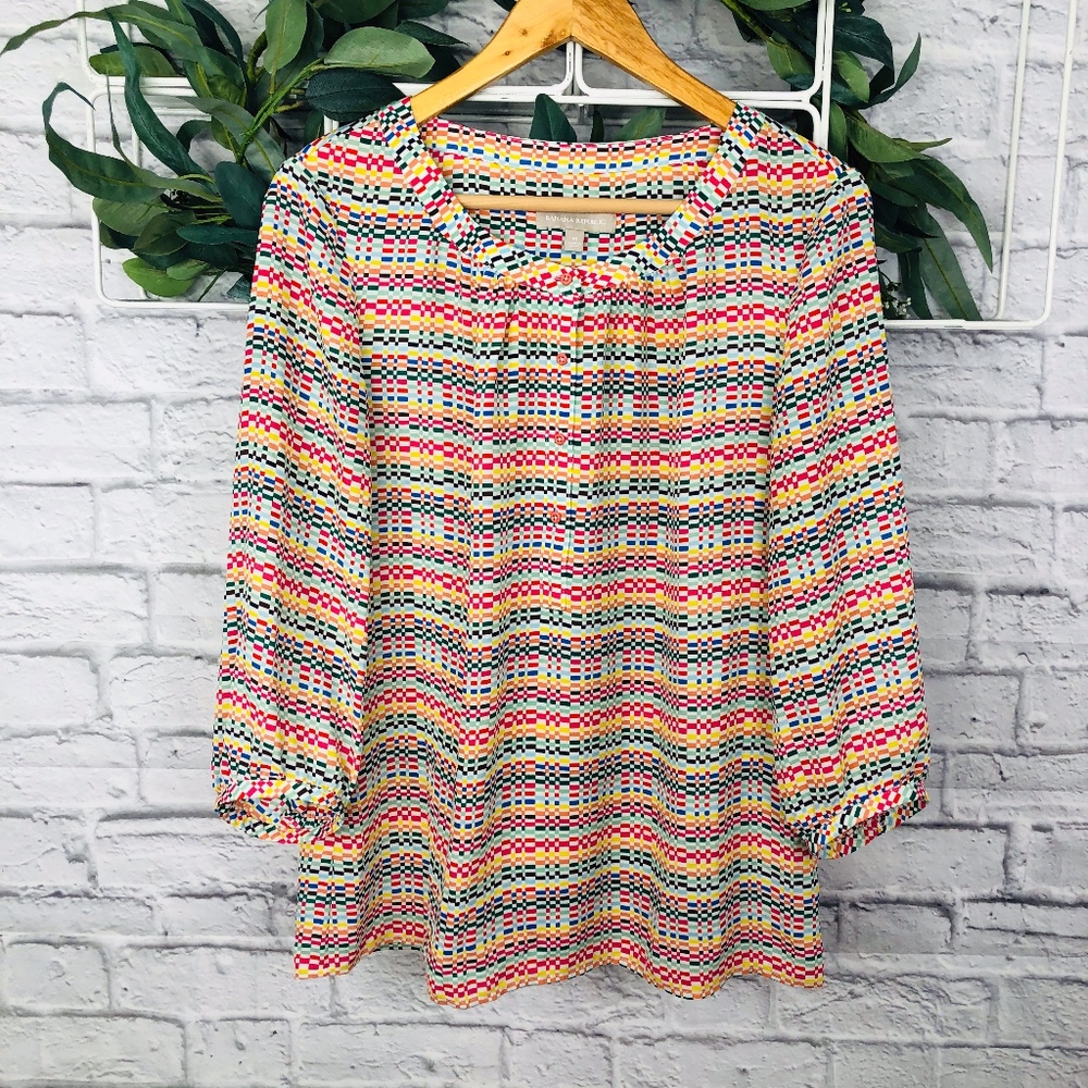 SALE **5 for $25** Banana Republic Rainbow Multi Color Blouse